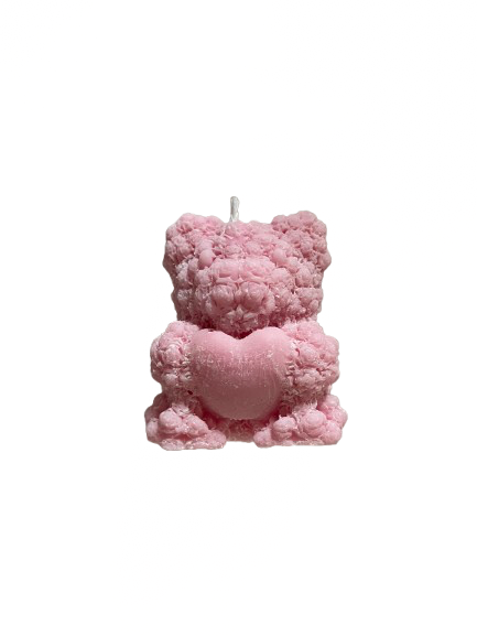 Pink Bear candle