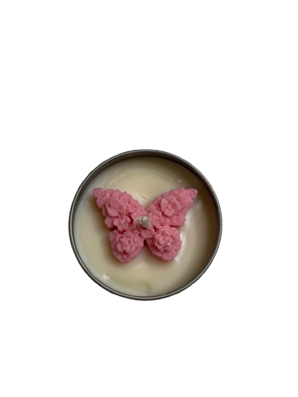 Floral butterfly candle